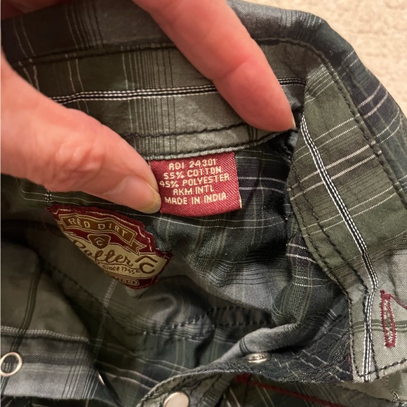 Red Dirt Western Green Plaid Long Sleeve Baby Onesie 24 Months - Picture 5 of 9